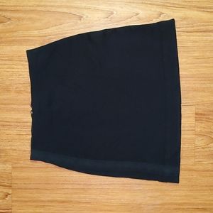 & other stories Black Stretch Mini A-Line Mini Skirt with Side Panel Detail